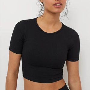 Short Sleeve Seamless Sports Crop Top